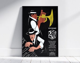 New Orleans Jazz Fest Art Print, Version 2, A4, A3