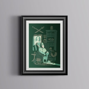 Sherlock Holmes, Art Print, A4, A3