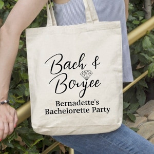 Bach and Boujee Tote Bags, Bachelorette Party Tote Bags, Bach and Bougie Bags, Bridesmaid Gift, Bridal Shower, Personalized Tote Bag