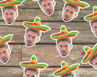 Groom Sombrero Face Confetti, Bachelorette Party Head Confetti, Bachelorette Face Confetti, Final Fiesta Confetti, Margs Before Matrimony