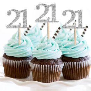 21st Birthday Cupcake Toppers, 21st Birthday Picks, 21st Birthday Decor, Finally 21, 21 AF, 21st Birthday Cupcakes, 21 Favors, 21st Bday