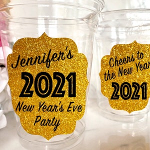 New Years Eve Cups, New Years Eve Party Favors, New Years Party Cups, NYE Party Decor, 2022 Cups, New Years Cups, 2022 Toast Cups, NYE Cups