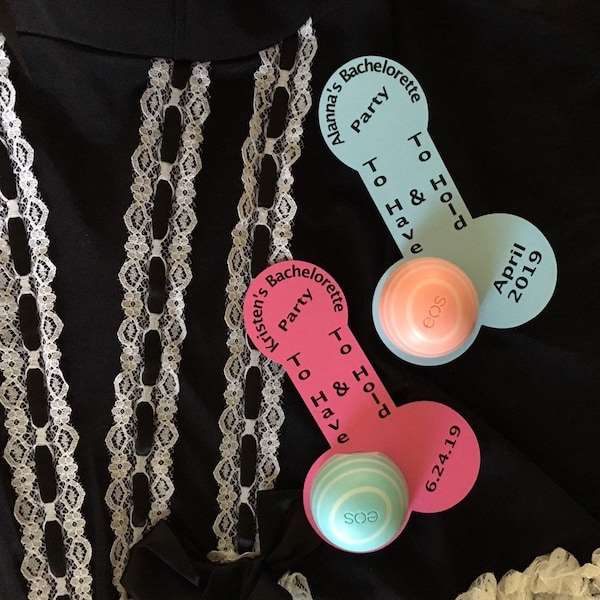 Penis EOS Favor, Penis EOS Lip Balm Holder, Bachelorette Party Favor, Hen Party Favor, Bridal Shower Favor, Penis Favor, To Have and To Hold