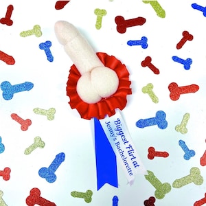 Penis Ribbon, Penis Trophy, Bachelorette Pin, Bachelorette Button, Bachelorette Party Games, Bachelorette Favors, Hen Party, Same Penis