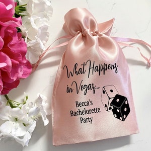What Happens in Vegas Bachelorette Party Favor Bags, Las Vegas Hangover Kit, Recovery Kit, Bridal Shower Bags, Vegas 21st Birthday Bags