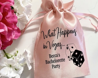 What Happens in Vegas Bachelorette Party Favor Bags, Las Vegas Hangover Kit, Recovery Kit, Bridal Shower Bags, Vegas 21st Birthday Bags