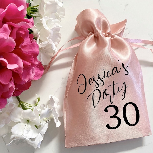 30th Birthday Favor Bags, Dirty 30 Party Favor Bag, Dirty 30 Party Favor, Birthday Party Favor, Thirty AF, Talk Thirty to Me, Rose Gold