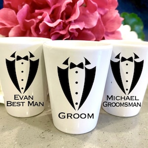 Groomsman Shot Glass, Bachelor Party Favors, Groomsmen Gift, Best Man Shot Glass, Best Man Groom Gift, Groomsman Proposal, Engagement Favors
