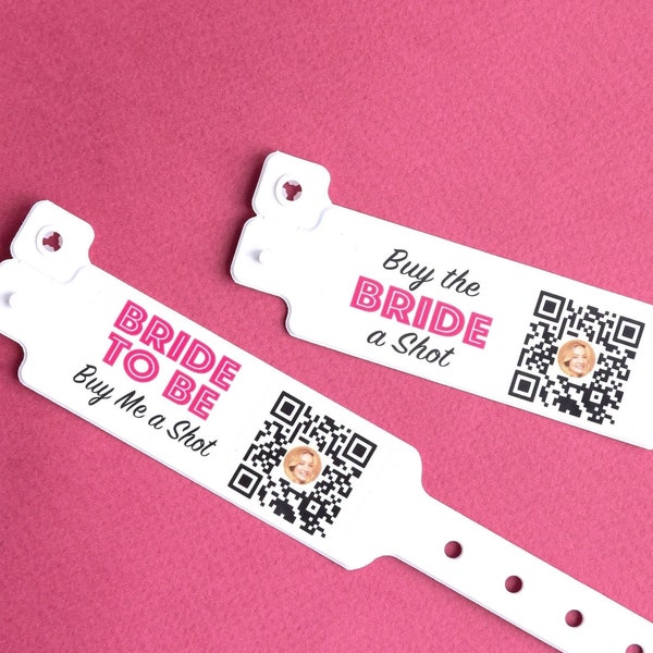 Venmo QR Code Bracelets, Waterproof Wristbands, Bachelorette Party Supplies, Buy the Bride a Drink, Birthday Girl, Venmo Bracelets, QR Favor