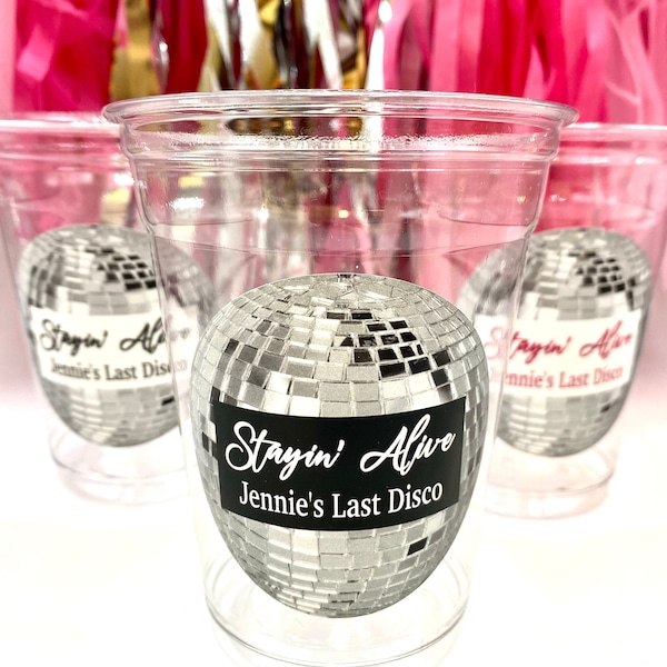 Disco Bachelorette Cups, Disco Cowgirl Cups, Disco Ball Cups, Bachelorette Cups, Disco Party Favors, Hen Party, Cups, 70s Bach, Disco Bride