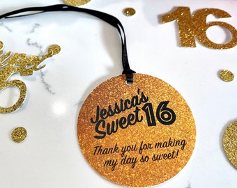 Sweet Sixteen Favor Tag, Sweet 16 Favor Tags, Sweet Sixteen Party Favor, Sweet 16 Party Favor, Sweet Sixteen, Birthday Party Favor Tags