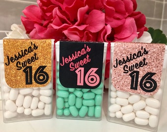 Sweet Sixteen Tic Tac Favor Label, Sweet 16 Tic Tac, Sweet Sixteen Party Favor, Sweet 16 Party Favor, Sweet Sixteen, Birthday Party Favor