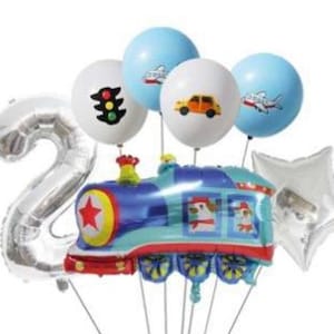 Train Balloons, Train Birthday Party, Transportation Balloons, Choo Choo, Train Baby Shower, Train Decor, Train Decorations, Train Party