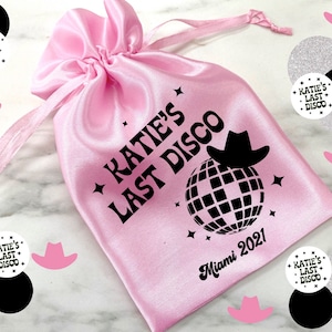 Disco Cowgirl Bachelorette Favor Bags, Last Disco Bachelorette Party Favor Bags, Disco Bridal Shower, Cosmic Cowgirl, Disco Birthday Bags