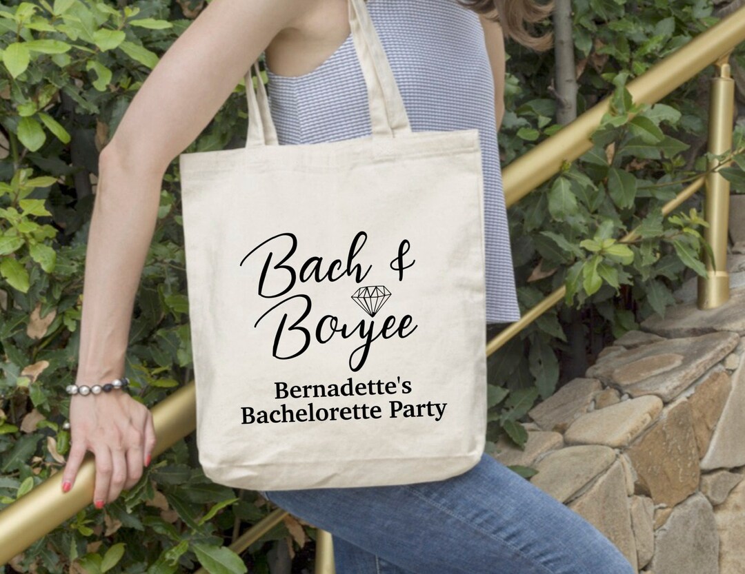Bach and Boujee Tote Bags, Bachelorette Party Tote Bags, Bach and