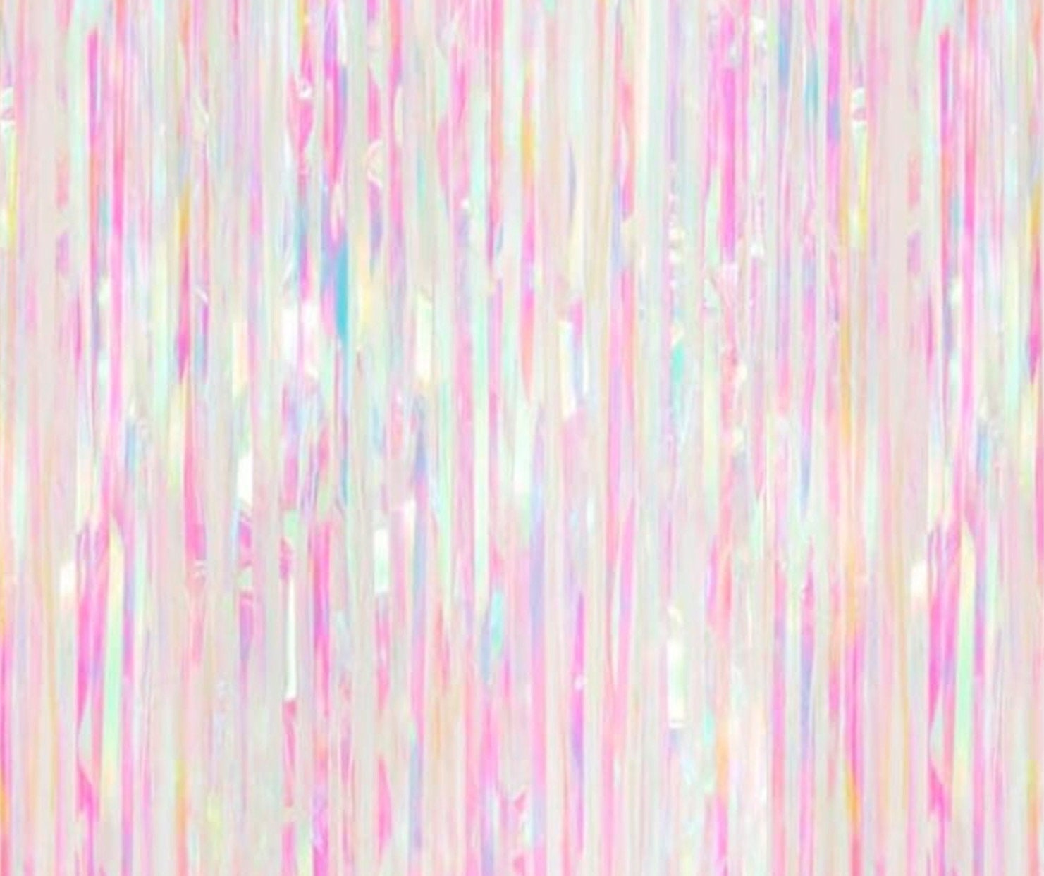 Decoración de cortina metálica Matt Pink Foil Fringe, Decoraciones
