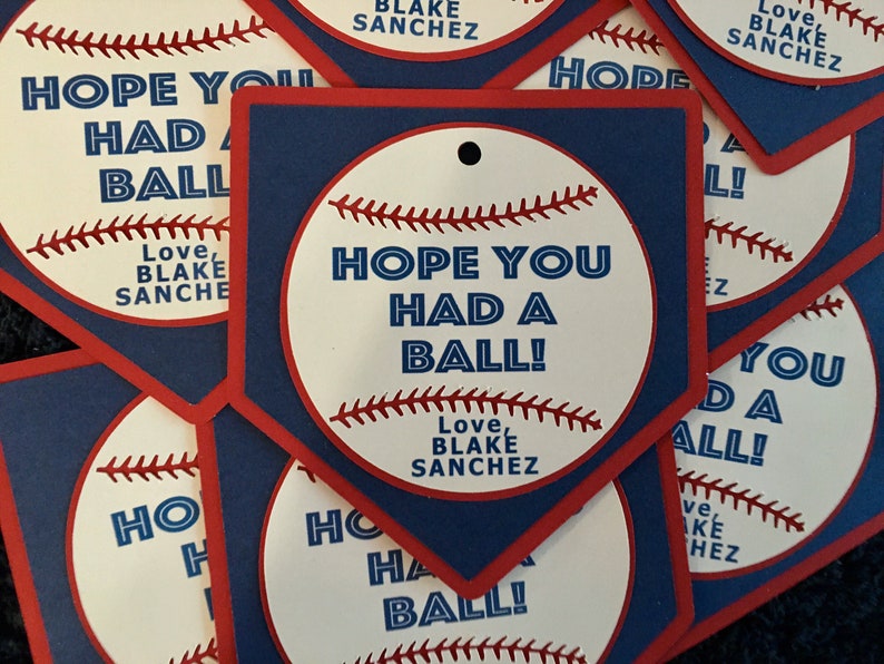 Baseball Party Favor Baseball Party Favor Tag Baseball Baby Etsy