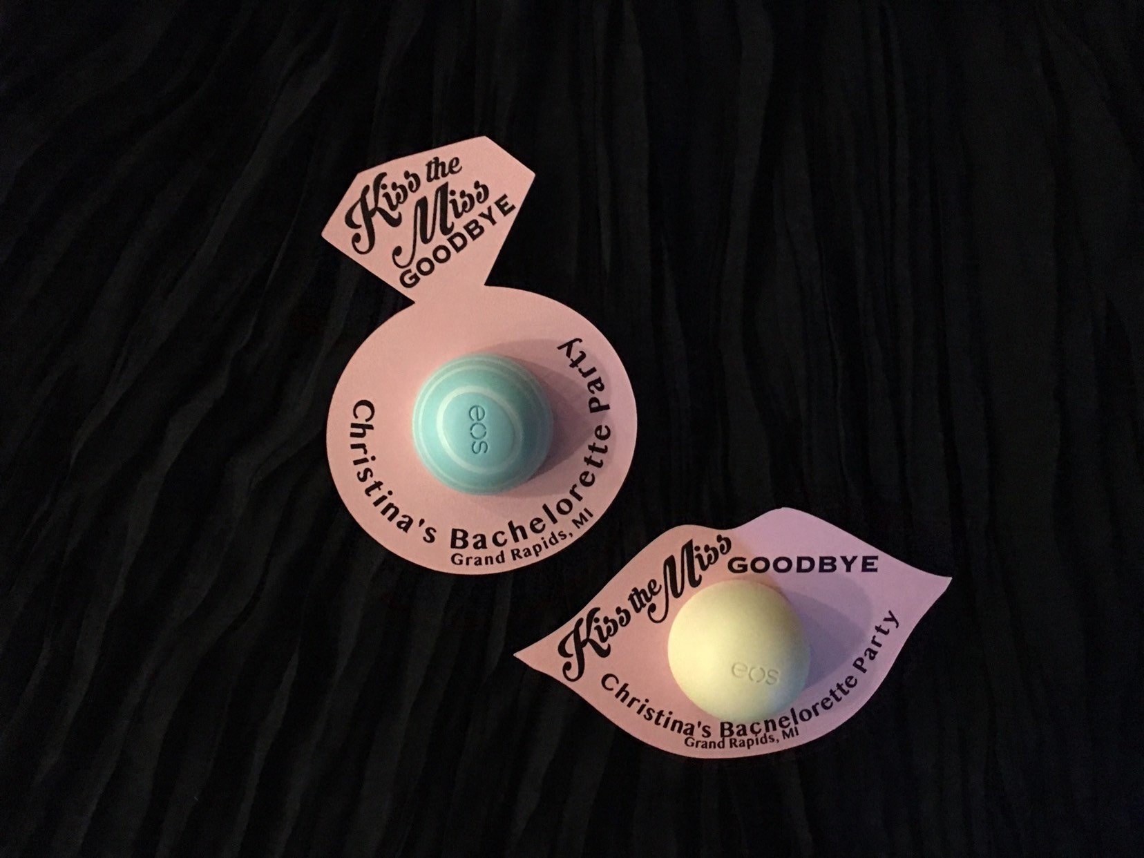 Kiss the Miss Goodbye EOS Favor, EOS Lip Balm Holder, Bachelorette Pa…