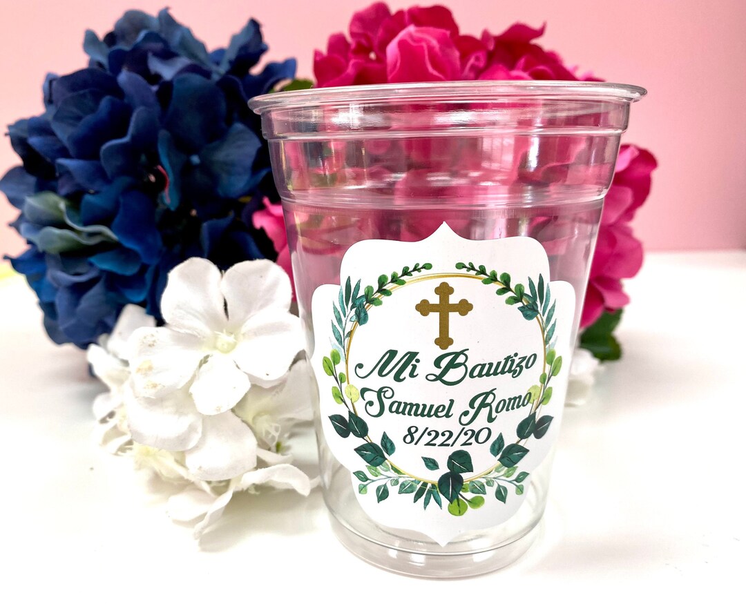 Baptism Cups, Christening Cups, Mi Baptismo Cups, Mi Bautizo Cups