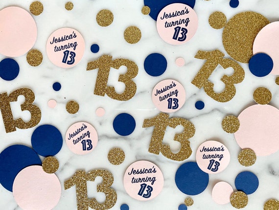 13th Birthday Confetti, Personalized Confetti, Thirteenth Birthday Party Decor, 13th Birthday Party Decorations, 13th Birthday Table Decor