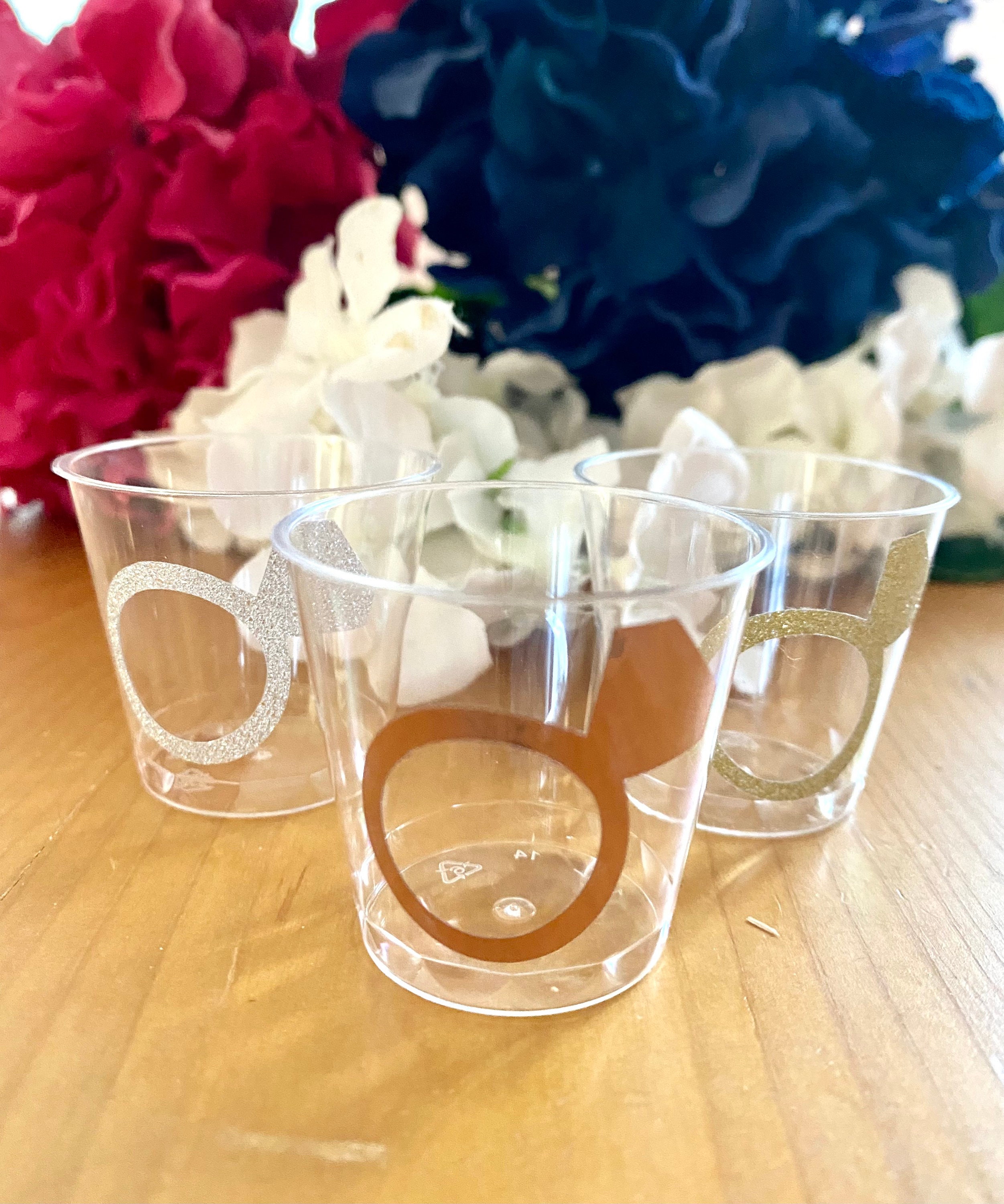 Plastic Ring Shot Glasses Bachelorette Ring Party Favors Etsy