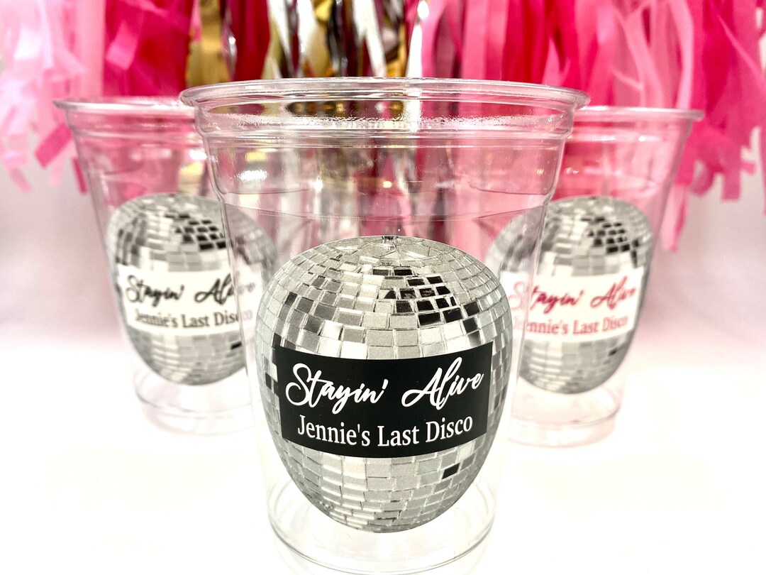 Disco Bachelorette Cups, Disco Cowgirl Cups, Disco Ball Cups