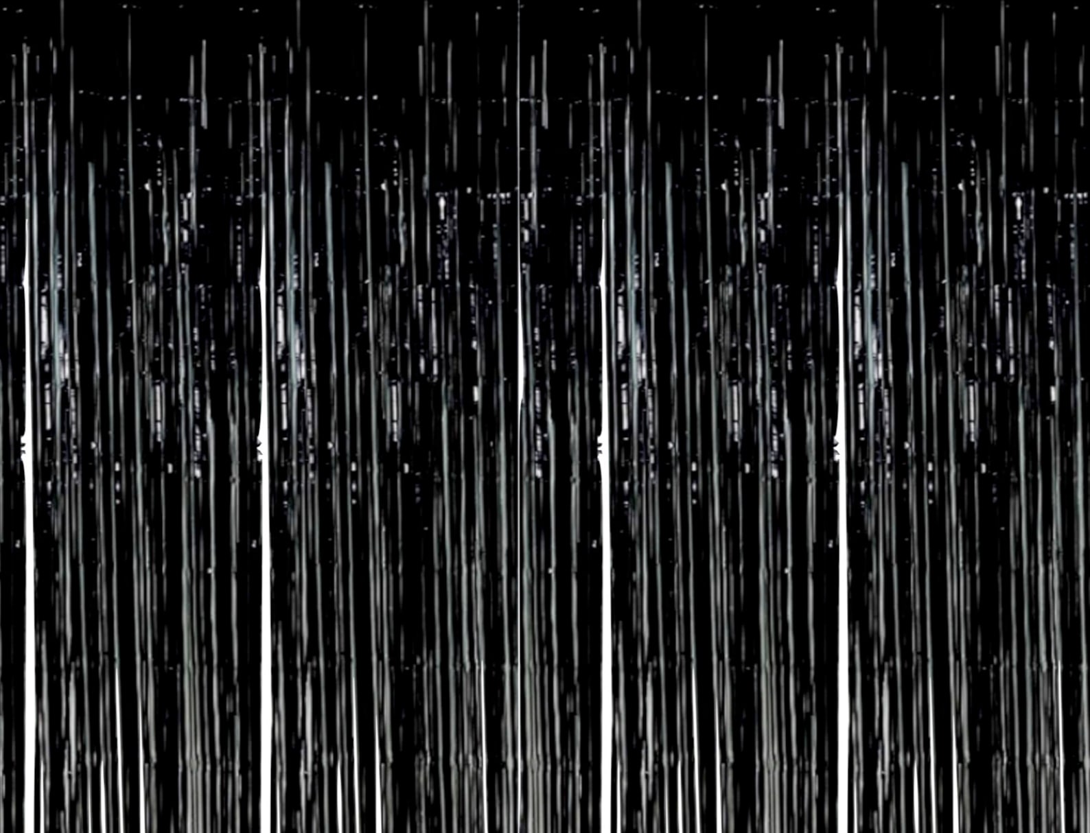 Black Bachelorette Party Foil Curtains Divorce Party Foil Curtains Metallic Fringe Tinsel Birthday Photo Backdrop Halloween Foil Curtain