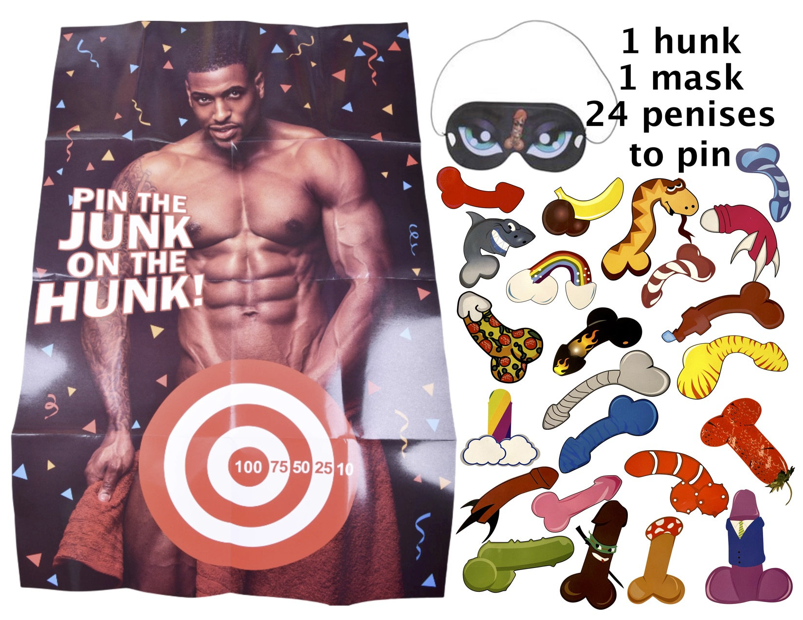 Pin the Junk on the Hunk Bachelorette Party Game Bachelorette - Etsy