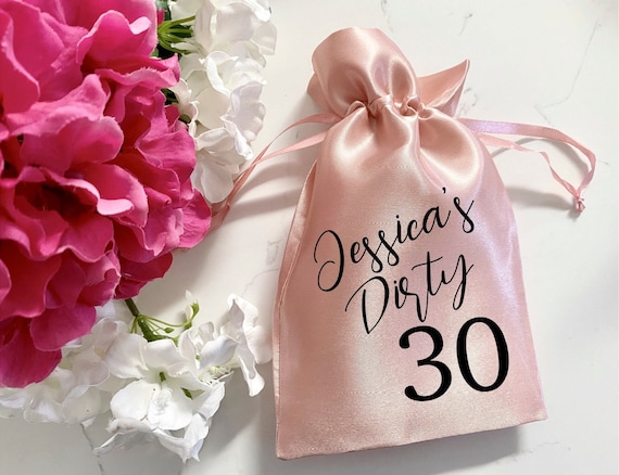 30th Birthday Favor Bags, Dirty 30 Party Favor Bag, Dirty 30 Party Favor,  Birthday Party Favor, Thirty AF, Talk Thirty to Me, Rose Gold 