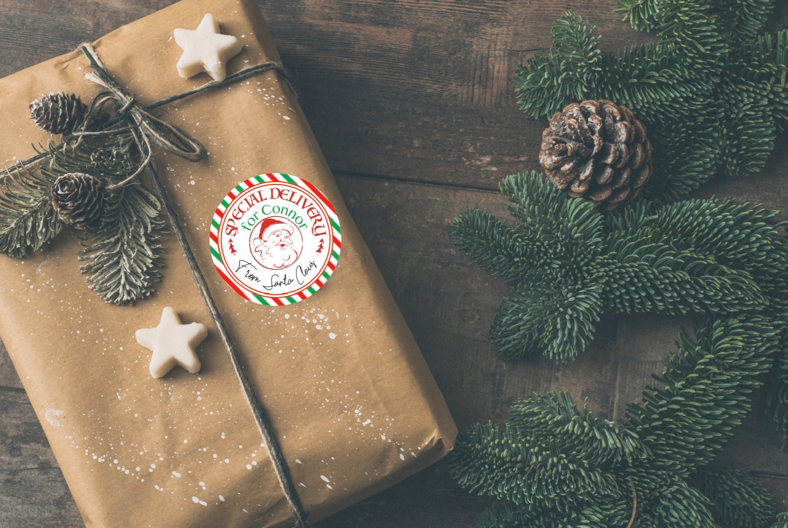 Personalized Santa Claus Gift Tags, Christmas Gift Labels, From Santa Claus, Special Delivery North Pole, Santa Gift Tag, Gift Tag for Child