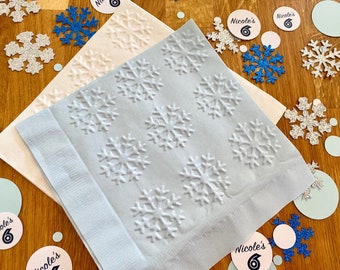 Frozen Snowflake Napkins, Winter Onederland, Snowflake Napkins, Winter Napkins, Winter Wonderland, Frozen Birthday Party