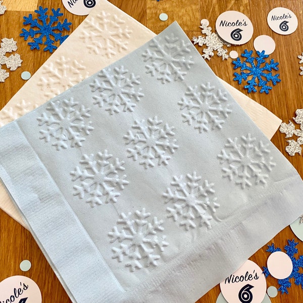 Frozen Snowflake Napkins, Winter Onederland, Snowflake Napkins, Winter Napkins, Winter Wonderland, Frozen Birthday Party