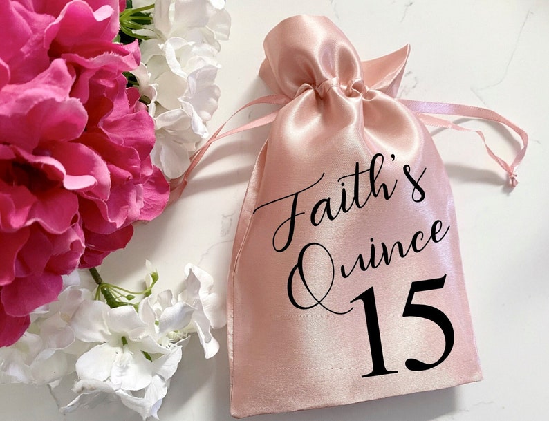 Quinceanera Favor Bags Quince Party Favor Bag Quinceanera Etsy
