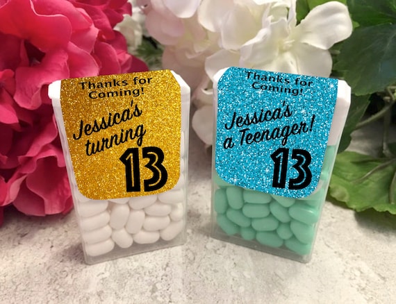 13th Birthday Tic Tac Favor Label, 13th Birthday Party Favor