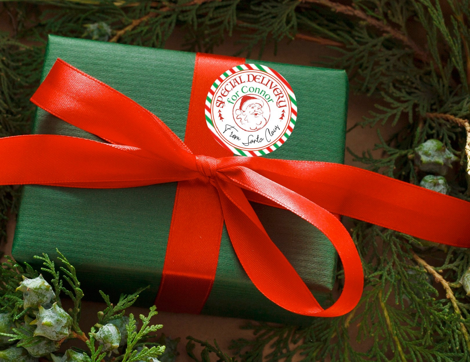 Personalized Santa Claus Gift Tags, Christmas Gift Labels, From Santa Claus, Special Delivery North Pole, Santa Gift Tag, Gift Tag for Child