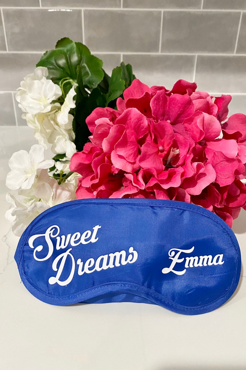 Personalized Sleep Masks Eye Mask Sweet Dreams Sleep Mask Etsy
