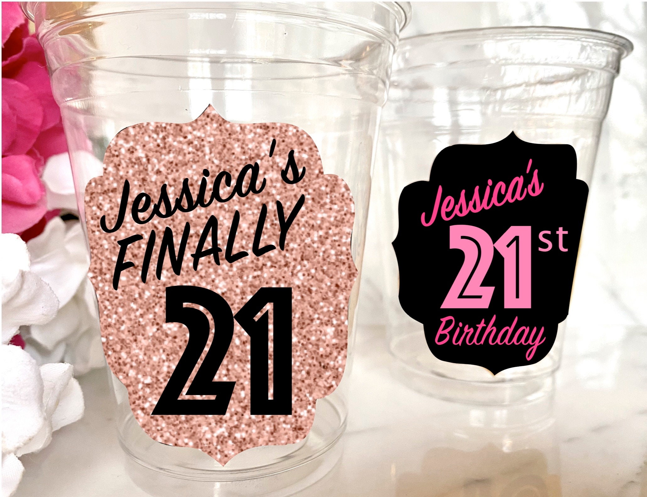 Easy 21st Birthday Party favors! 🥃 #Newyear #fyp #partyfavors #21stbi, 21st birthday ideas