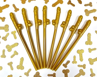 Gold Penis Straws Bachelorette Party Favors, Dick Straws, Bachelorette Party Favors, Hen Party, Same Penis Forever, Penis Favors, Lingerie