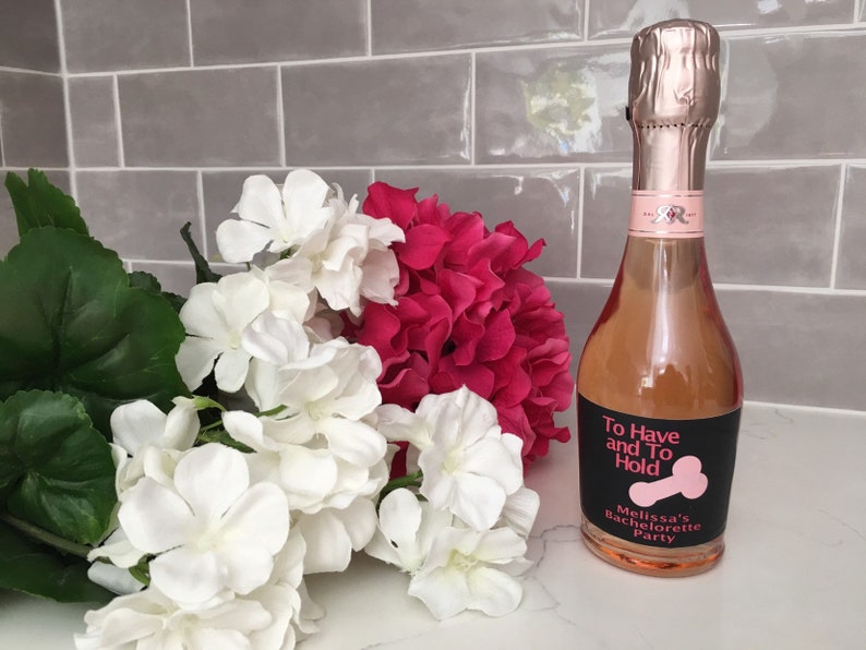 Hen Party Favor Bachelorette Party Favor Champagne Bachelorette Mini Champagne Labels Same Penis Forever Penis Mini Champagne Label