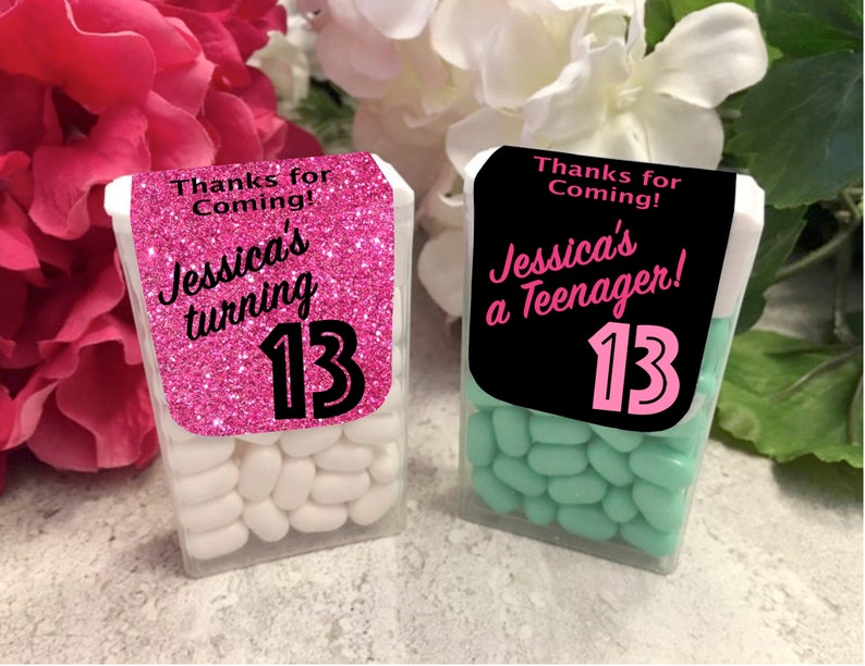 13th Birthday Tic Tac Favor Label 13th Birthday Party Favor Etsy