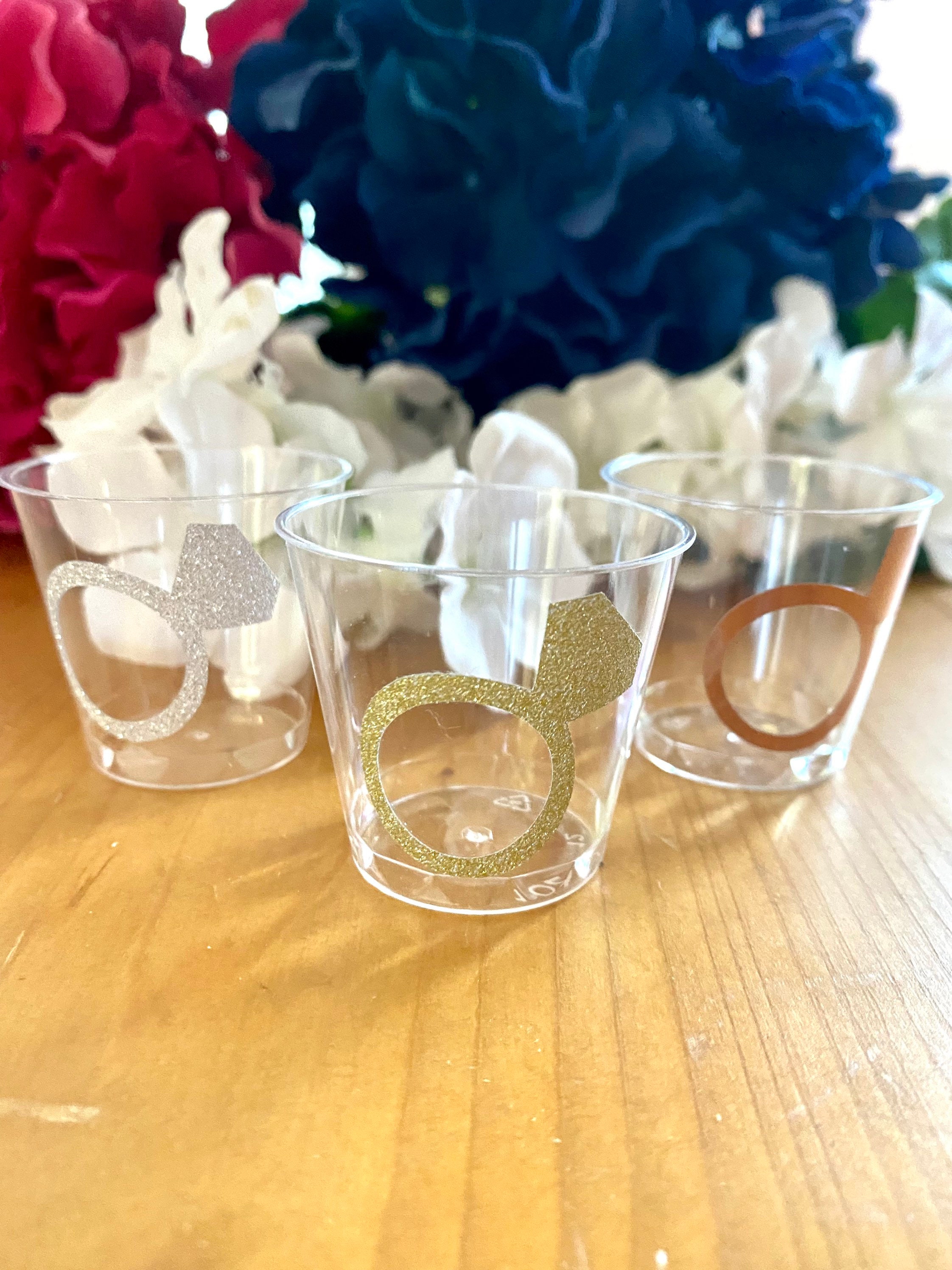Plastic Ring Shot Glasses Bachelorette Ring Party Favors Etsy