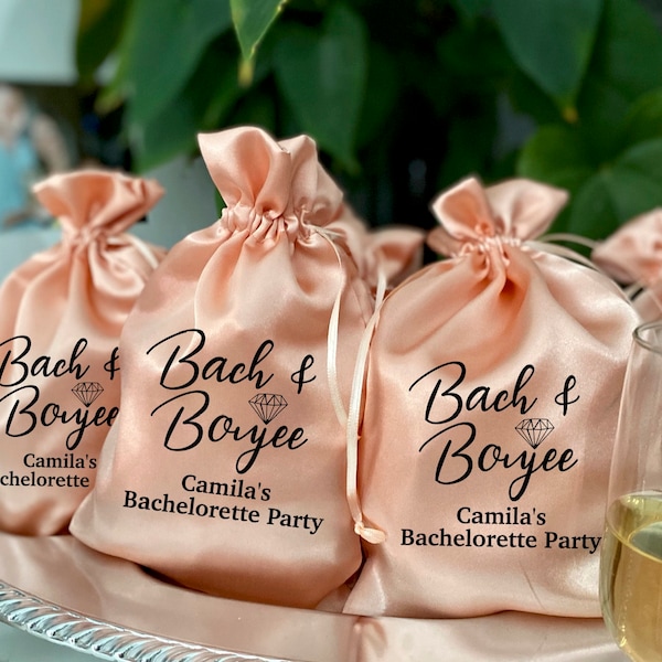 Bach and Boujee Bachelorette Party Favor Bags, Bridal Shower Bags, Hen Party Bags, Bachelorette Bags, Bach and Boozy Bags, Hangover Bag