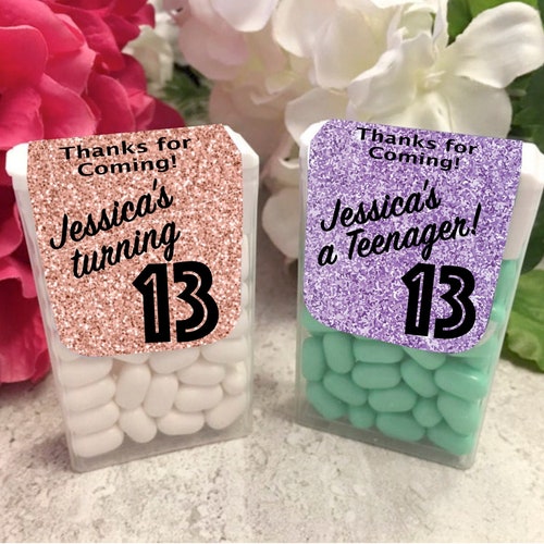 13th Birthday Tic Tac Favor Label, 13th Birthday Party Favor, Birthday Party Favors, 13th Birthday, Thirteenth Birthday, Official Teenager