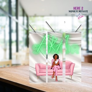 Aka Sorority, AKA 1908 Soror 2,  Skinny Tumbler Sublimation PRINTABLE PNG, 20oz Skinny Tumbler, Digital download