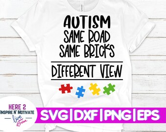 Autism Same Road -svg dxf png eps Files for Cutting Machines Cameo, Cricut High resolution printing and sublimation