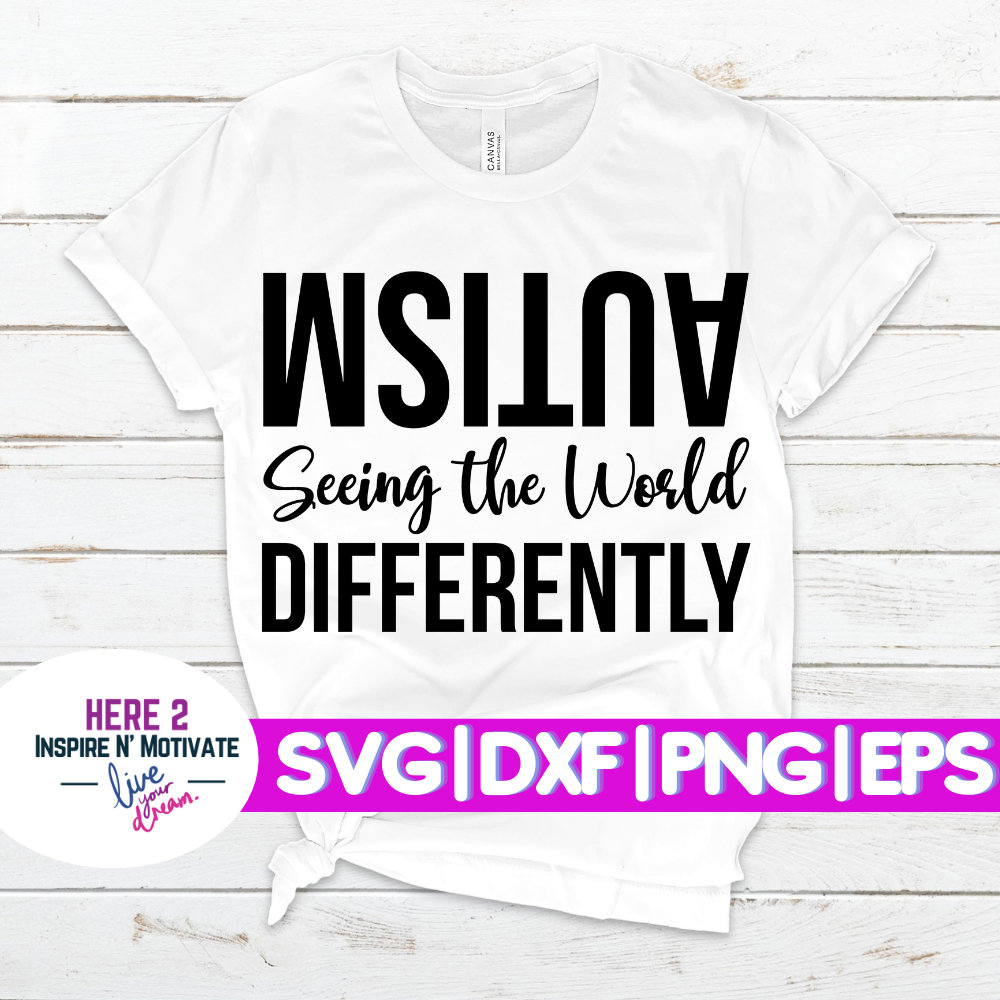 Autism Seeing the World Differently svg dxf png eps Files for Cutting Machines Cameo, Cricut High resolution printing and sublimation