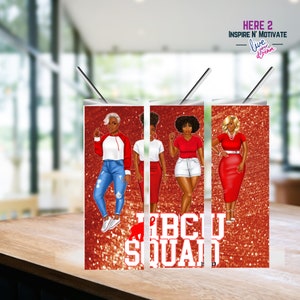 HBCU Squad 2, Skinny Tumbler Sublimation PRINTABLE PNG, 20oz Skinny Tumbler, Digita download