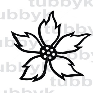 Flower SVG, SVG File, Floral SVG, Cutting File, Cut File, Clip Art, Silhouette, Cricut, Scrapbooking, Papercraft, Digital File, Vector
