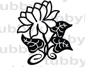 Flower SVG, Vine SVG, Leaf SVG, Floral svg, svg File, Cut File, Cutting File, Clip Art, Silhouette, Cricut, Scrapbooking, Flower Vector,