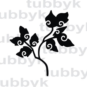 Leaf SVG, Vine SVG. Swirl SVG, svg File, Flourish svg, Cut File, Cutting File, Clip Art, Silhouette, Cricut, Plant svg, Branch svg,